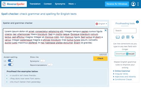 Refine your writing with the integrated AI-based Synonyms Dictionary (available in 13 languages). . Reverso grammar checker